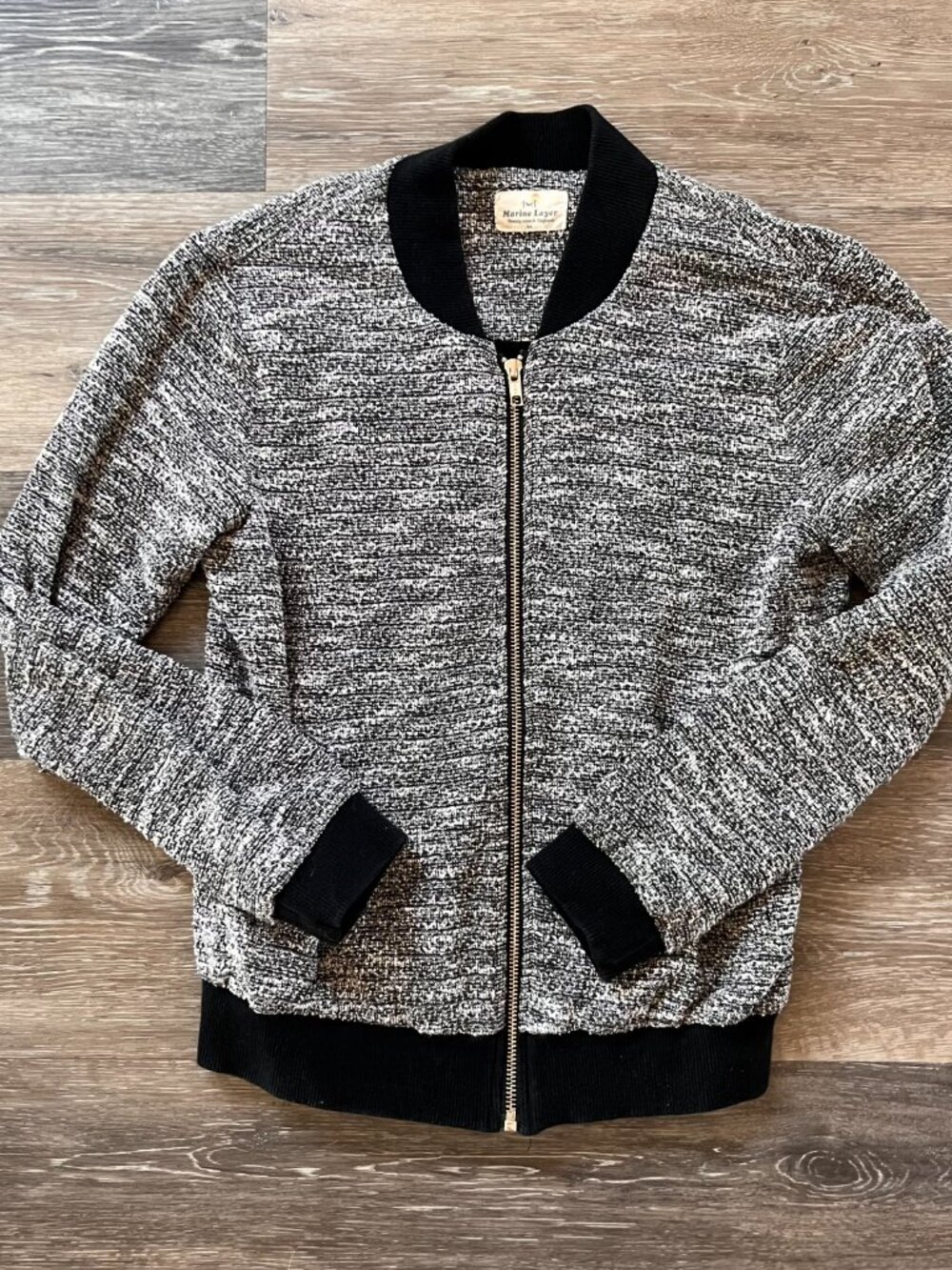 Marine Layer Pippa Tweed Bomber Jacket in XS